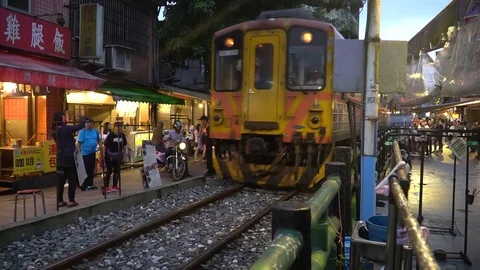 Taiwan - Shifen Train - 25 Sec Stock Footage