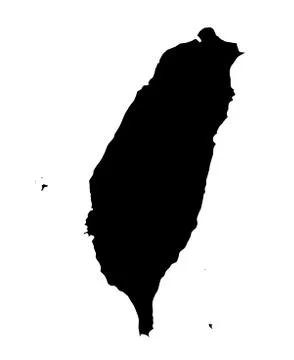 Taiwan Silhouette Map Stock Illustration