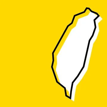 Taiwan simplified vector map Stock Illustration