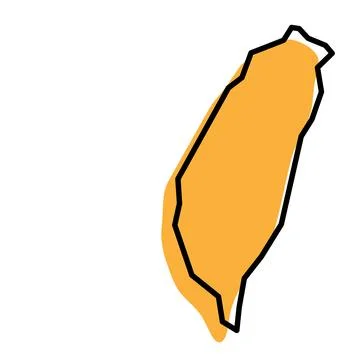 Taiwan simplified vector map Stock Illustration