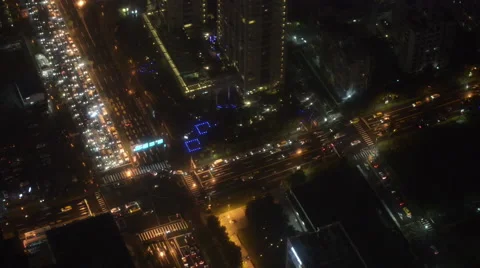 Taiwan traffic from above Stock Footage 68622344