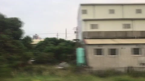 Taiwan from a train Stock Footage