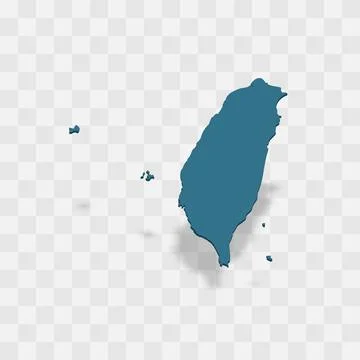 Taiwan vector map silhouette Stock Illustration