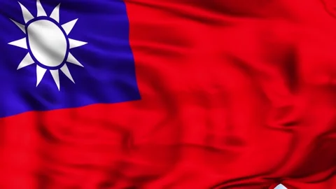 Taiwan Waving Flag Background Stock Footage 204133453
