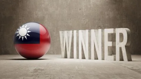 Taiwan. Winner Concept. Stock Illustration