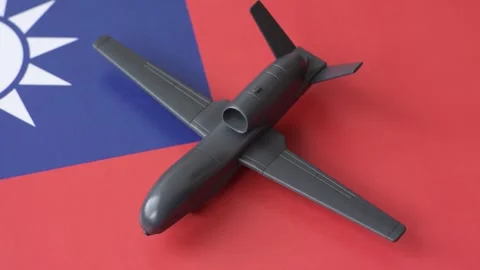 Taiwanese drone unmanned autonomous technology of espionage and strikes on the e Stock Footage 340477579