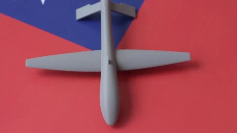 Taiwanese drone unmanned autonomous technology of espionage and strikes on the e Stock Footage 340477581