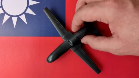 Taiwanese drone unmanned autonomous technology of espionage and strikes on the e Stock Footage 340477633