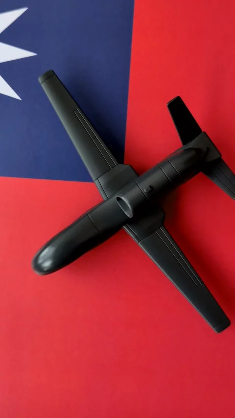 Taiwanese drone unmanned autonomous technology of espionage and strikes on the e Stock Footage 340477641