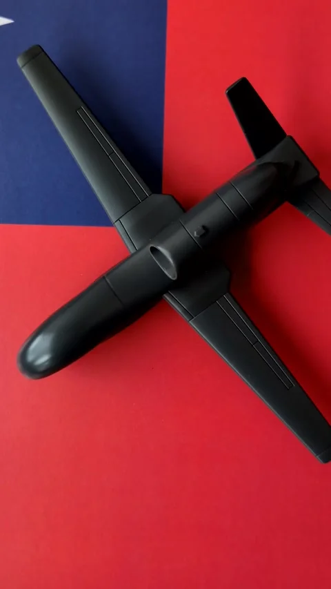 Taiwanese drone unmanned autonomous technology of espionage and strikes on the e Stock Footage 340477643