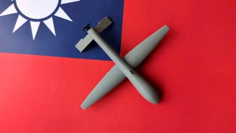 Taiwanese drone unmanned autonomous technology of espionage and strikes on the e Stock Footage 340477648