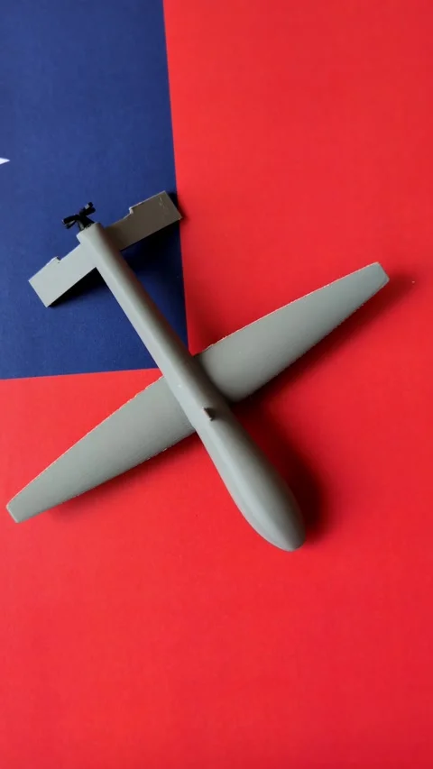 Taiwanese drone unmanned autonomous technology of espionage and strikes on the e Stock Footage 340477652
