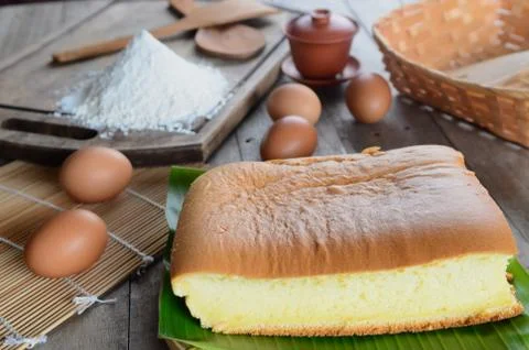 Taiwanese sponge cake Stock Photos