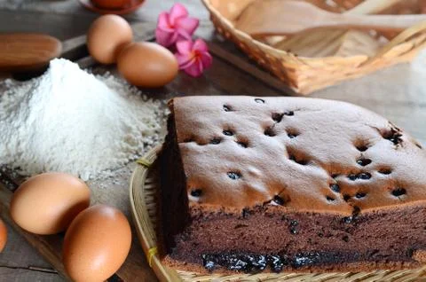 Taiwanese sponge cake Stock Photos