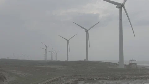 Taiwan,wind power Stock Footage 122216228