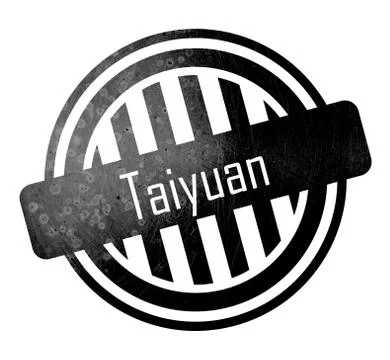 Taiyuan - Button, stamp Stock Illustration