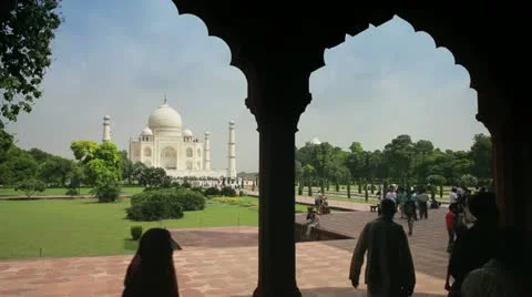 Taj Mahal, Agra, India Stock Footage