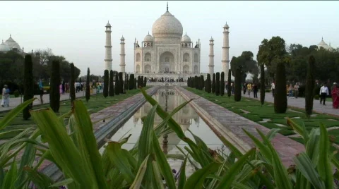 Taj Mahal, Agra, Uttar Pradesh ( State ) India, Asia Stock Footage