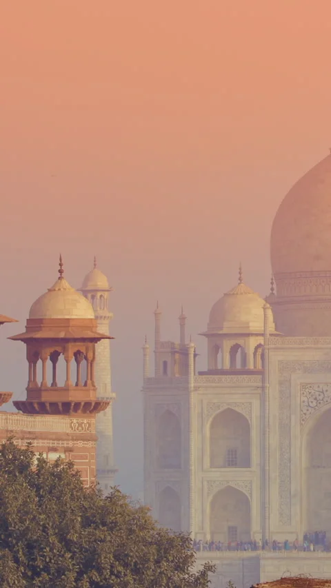 Taj Mahal In Agra, Uttar Pradesh, India.... | Stock Video | Pond5, image size:480x853