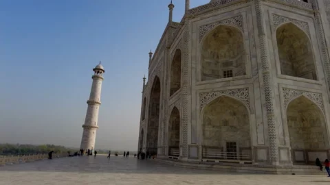 Taj Mahal Architecture Stock Footage 184328485
