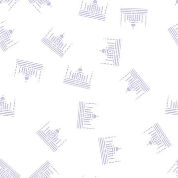 Taj mahal glyph seamless pattern Ilustração Stock