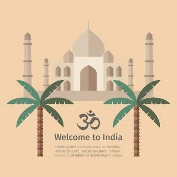 Taj Mahal icon. Vector illustration. Stock Illustration