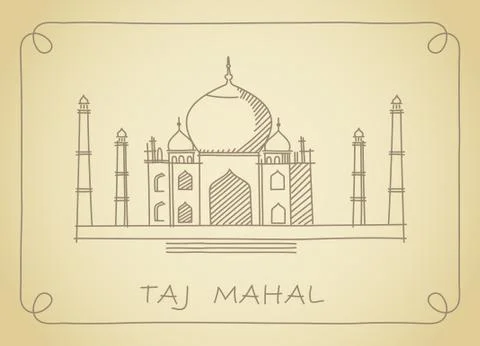 Taj Mahal Stock Illustration