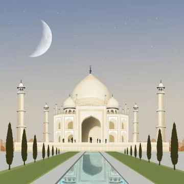 The Taj Mahal Stock Illustration
