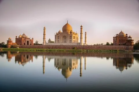 Taj Mahal reflection Stock Photos