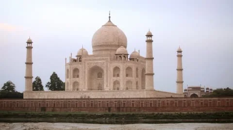 Taj Mahal at Sunset Stock-Footage 8917316
