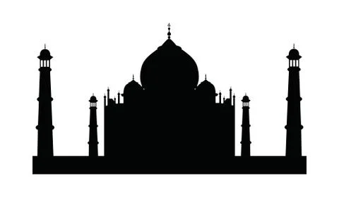 Taj Mahal vector icon, vector color illustration Stock Illustration