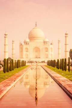 Taj Reflecting pool Foto stock
