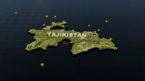 Tajikistan 3D Map With Animation Stock Footage 311267389