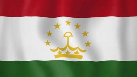 Tajikistan animated flag. Seamless loop. 4K Stock Footage 145465040