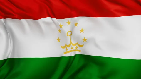 Tajikistan cloth flag background loop Stock Footage 310850821