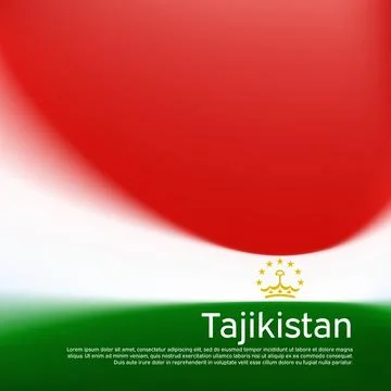 Tajikistan flag background. Blurred pattern in the colors of the tajik flag Stock Illustration