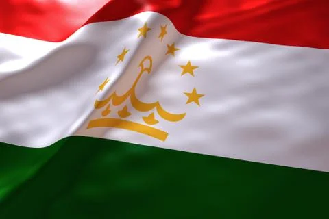 Tajikistan flag background Stock Illustration
