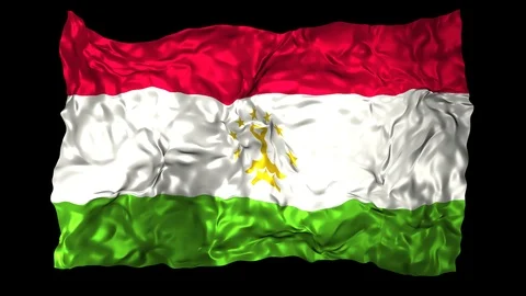 Tajikistan flag Stock Footage 110859255