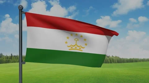 Tajikistan Flag Stock Footage 153256298
