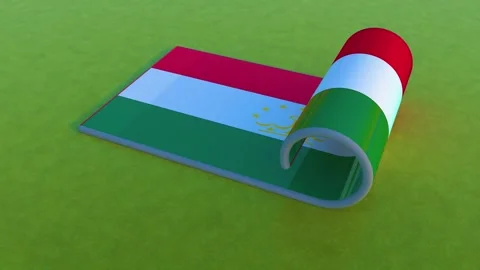 Tajikistan Flag Stock Footage 257700845