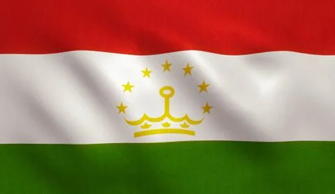 Tajikistan Flag Stock Illustration
