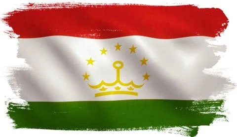 Tajikistan Flag Stock Illustration
