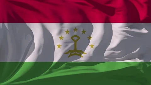 Tajikistan Flag Loop Stock Footage 295741770