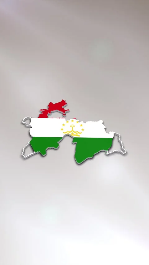 Tajikistan Flag on Map Stock Footage 278209982