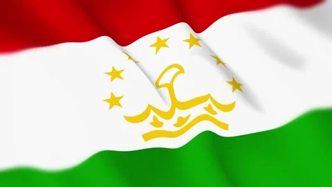 Tajikistan Flag Seamless Loop 4k 60fps on Sky Background Stock Footage 340349680