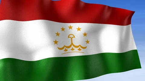 Tajikistan Flag - Set of 3 Angles with Masks [3WaveSeries] Stock Footage 106046042