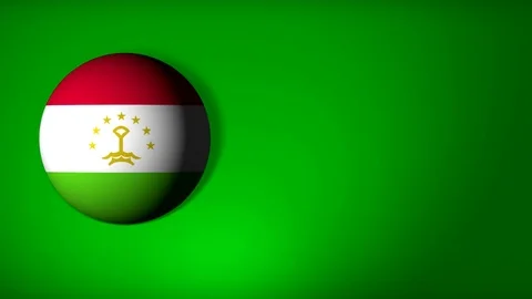 Tajikistan flag in the shape of a ball to roll Video stock 80891559