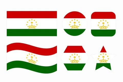 Tajikistan flag simple illustration for independence day or election Illustrazione stock