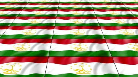 Tajikistan flag wave 3d rotating view animated wallpaper background Видео 264316588