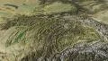Tajikistan, glide over the map, outlined 4k or 4k+ Resolution